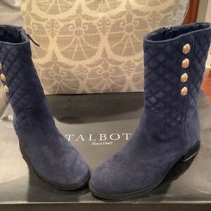 Navy blue suede Talbots boots size 5:5